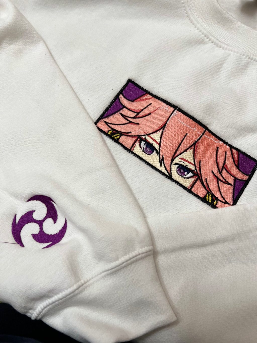 Genshin Impact Yae Miko Face Boxed Embroidered Clothing