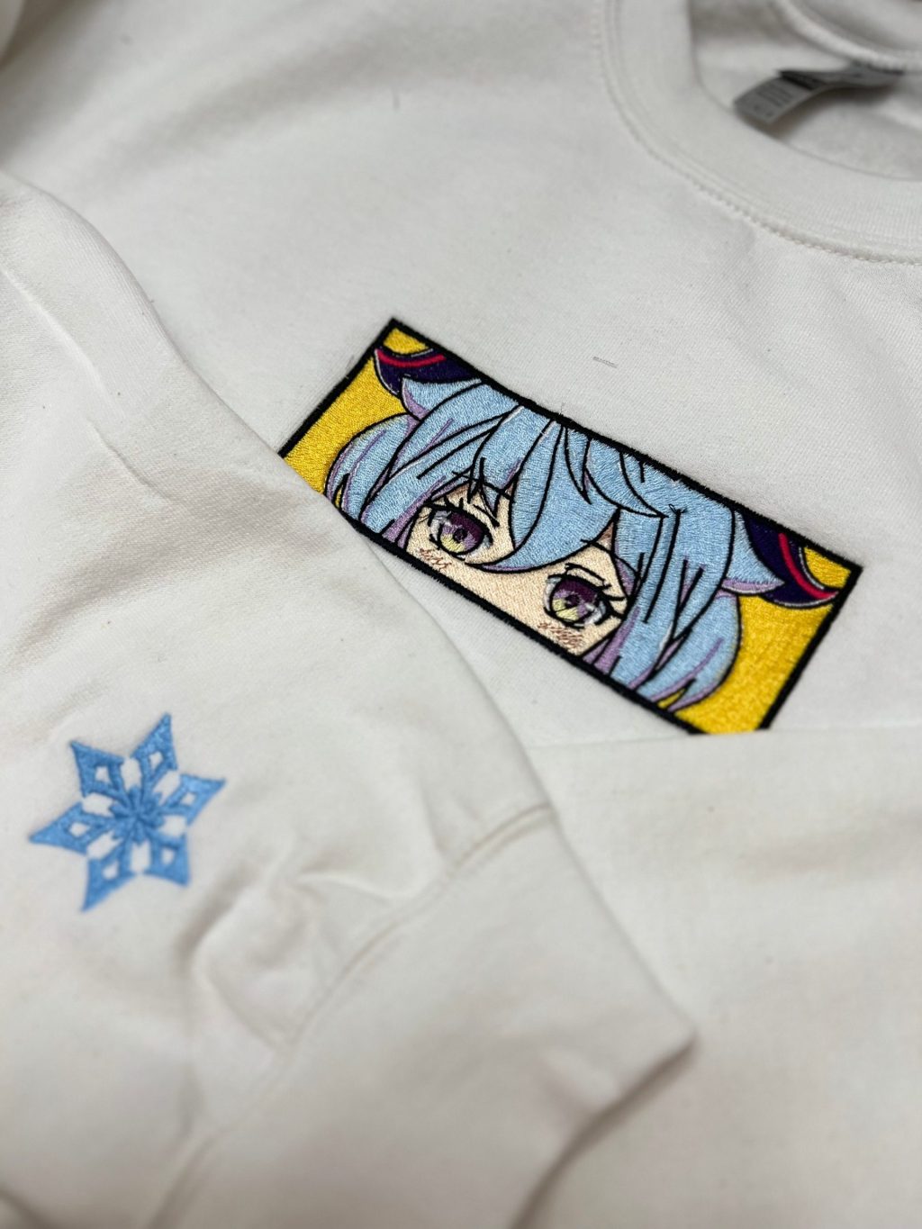 Genshin Impact Ganyu Face Boxed Embroidered Clothing