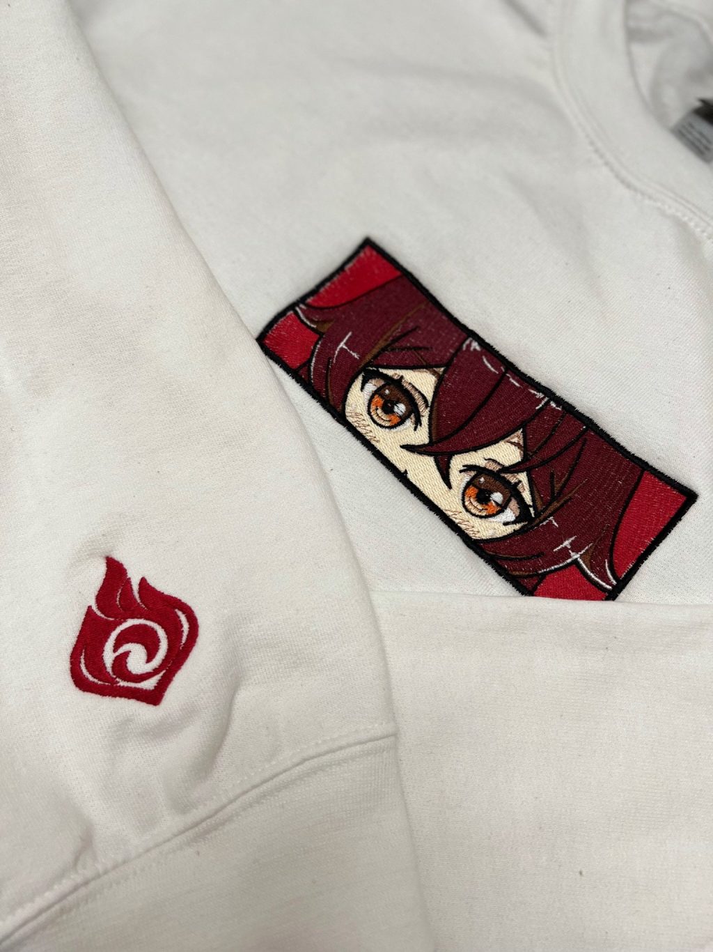 Genshin Impact Amber Face Boxed Embroidered Clothing