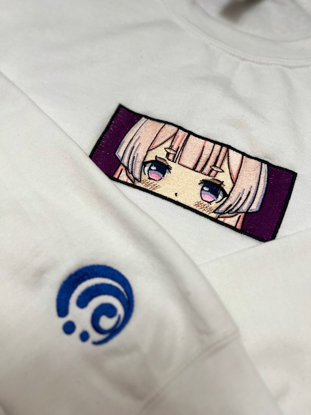 Genshin Impact Kokomi Face Boxed Embroidered Clothing