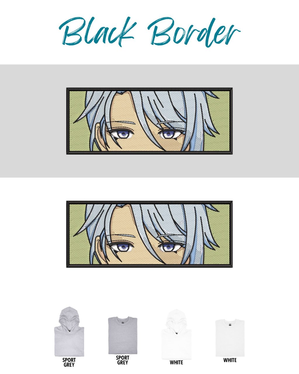 Genshin Impact Kamisato Ayato Face Boxed Embroidered Clothing - Image 2