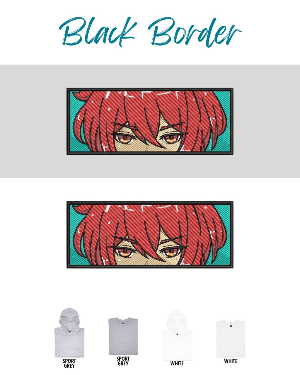 Genshin Impact Diluc Face Boxed Embroidered Clothing - Image 2