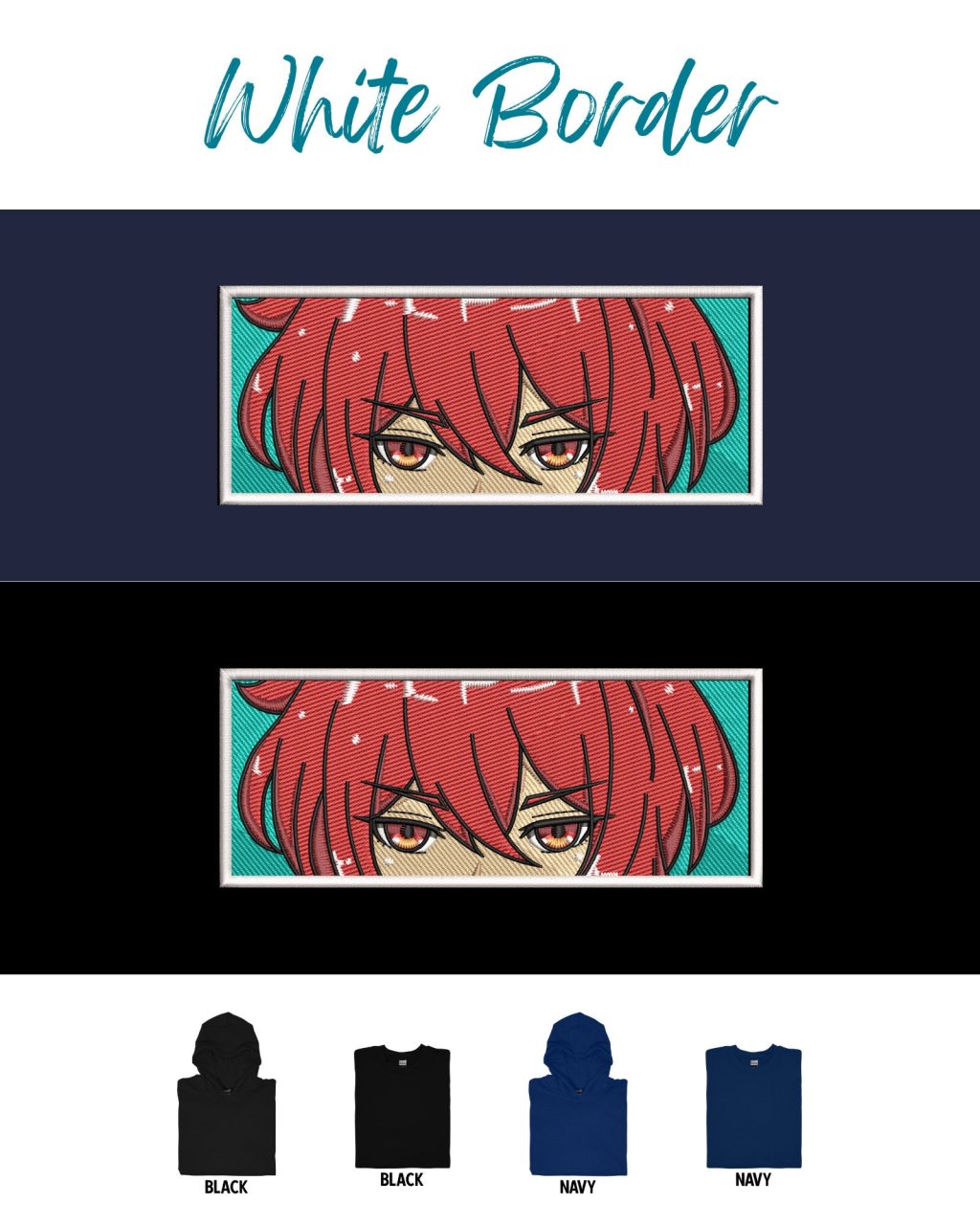 Genshin Impact Diluc Face Boxed Embroidered Clothing - Image 3