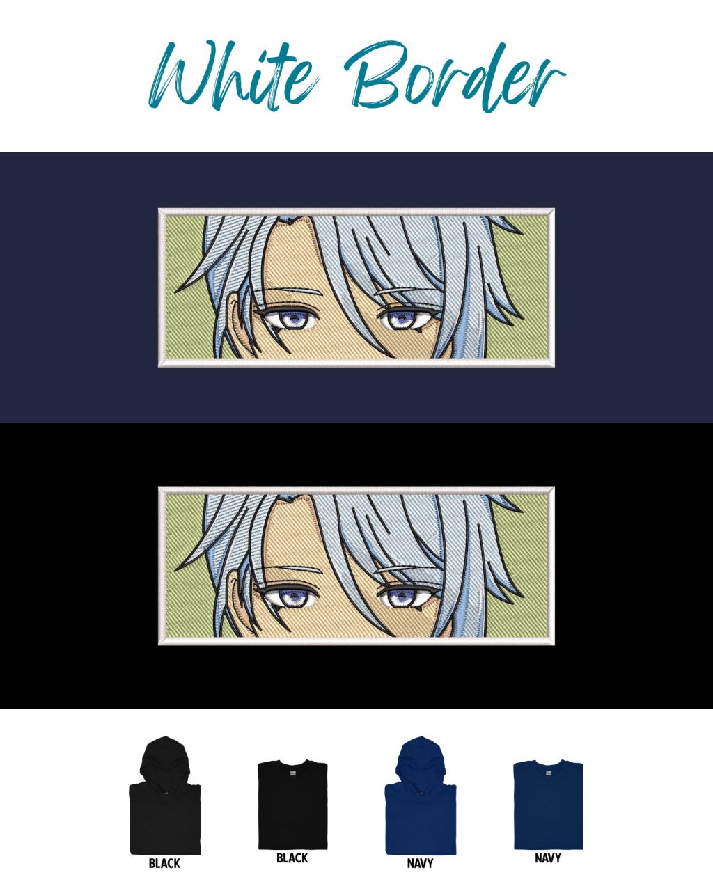 Genshin Impact Kamisato Ayato Face Boxed Embroidered Clothing - Image 3
